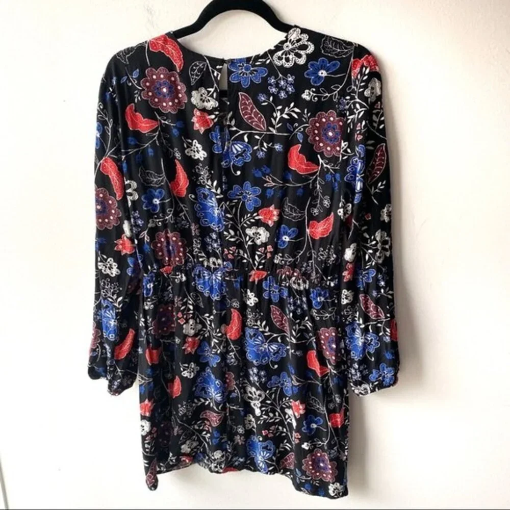 Old Navy Floral Mini Dress - Black, Blue, Red - Picture 2 of 6
